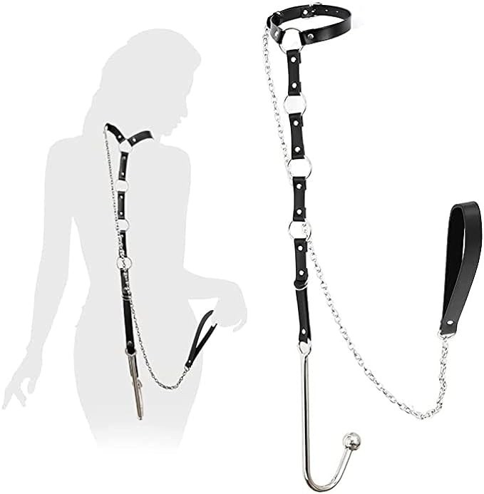 Anal Hook Bondageset Sex Restraint Metal Buttplug Anal Hook BDSM Sex Restraints Restraints Sex Toys Pair Extreme SM Fetish Set for Couples